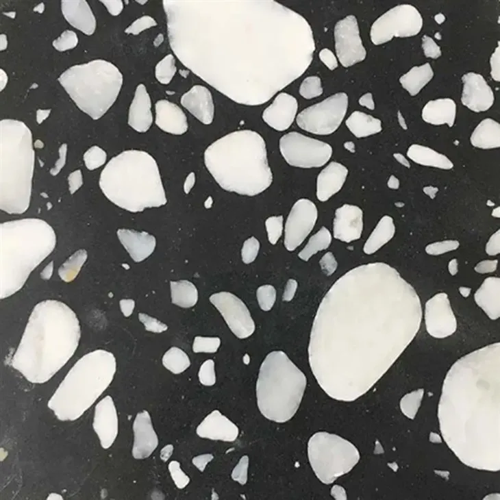 Black Terrazzo Slab Tiles For Kitchen Countertop